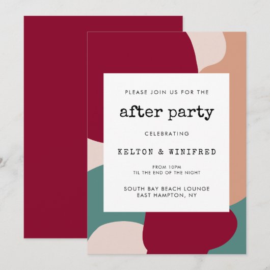 Abstrakte Formen nach dem Party Einladung (Vorne/Hinten)