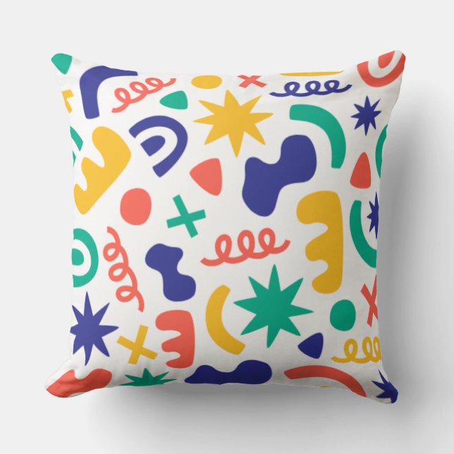 Abstrakte Formen Nahtloses Muster Kissen (Vorderseite)