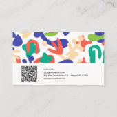 Abstrakte Formen Nahtloses Muster mit QR Visitenkarte (Rückseite)