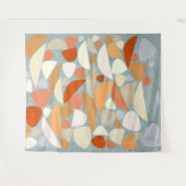 Abstrakte Formen Orange Wandteppich (Vorderseite (Horizontal))