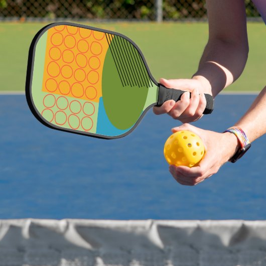 Abstrakte Formen Pickleball Schläger (InSitu)