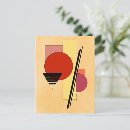 Abstrakte Formen Postkarte (Stehend Vorderseite)