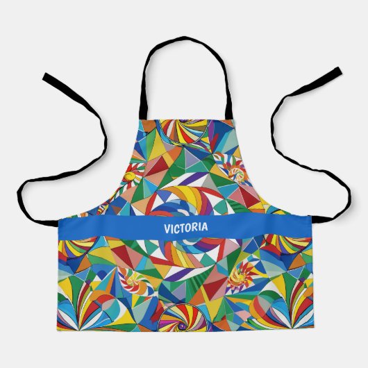 Abstrakte Formen Rainbow-Muster Schürze (Vorderseite)