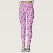 Abstrakte Formen Rosa und Lila Leggings (Vorderseite)