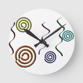 Abstrakte Formen Runde Wanduhr