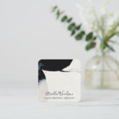 Abstrakte Formen Schmuck Designer Chic Square Busi Quadratische Visitenkarte (Stehend Vorderseite)