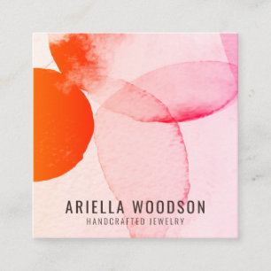 Abstrakte Formen Schmuckdesigner Chic Quadratische Visitenkarte