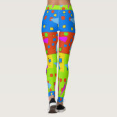 Abstrakte Formen, Stain Glass-Stil Leggings (Rückseite)