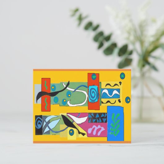 Abstrakte Formen, Stil Postkarte (Stehend Vorderseite)