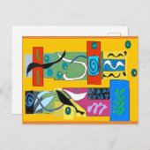 Abstrakte Formen, Stil Postkarte (Vorne/Hinten)