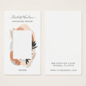 Abstrakte Formen Terracotta Creme Frame Earring (Vorne & Hinten)