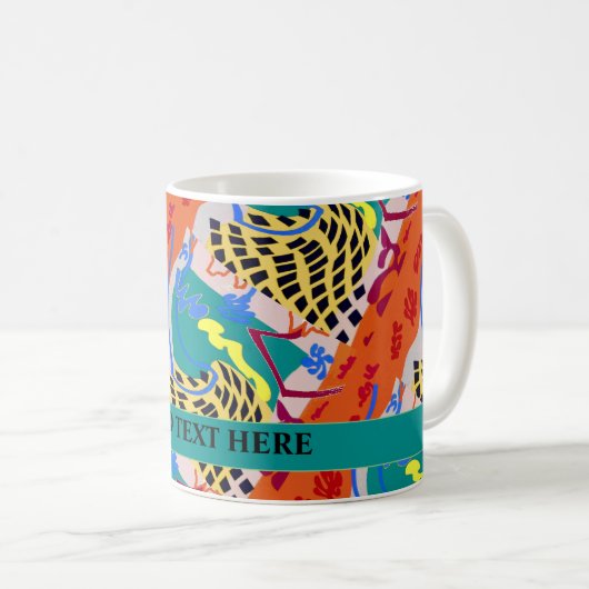 Abstrakte Formen, Text hinzufügen, Kaffee-Tasse Kaffeetasse (VorderseiteRechts)