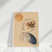 Abstrakte Formen und Liniengrafik Poster