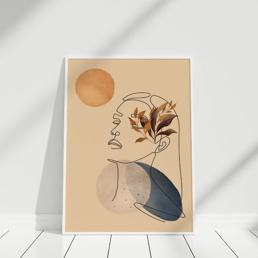 Abstrakte Formen und Liniengrafik Poster