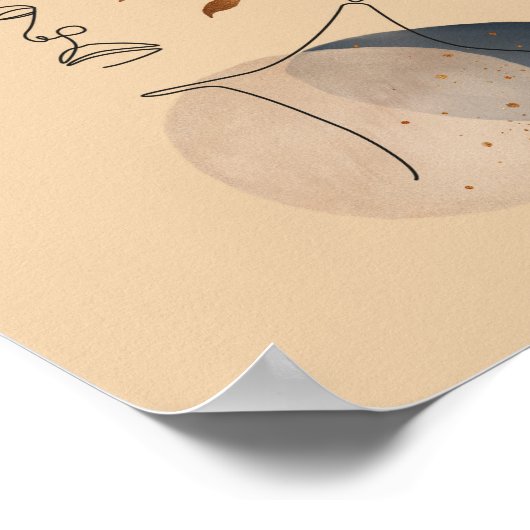 Abstrakte Formen und Liniengrafik Poster (Ecke)