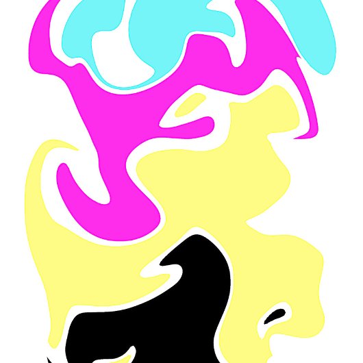 abstrakte Formen und Pfeil Skateboard