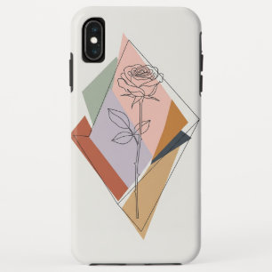 Abstrakte Formen und Rose Line Art Phone Case - Cu