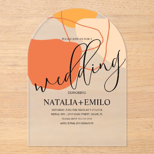 Abstrakte Formen und Schluchten Acryleinladungen (Vorderseite)