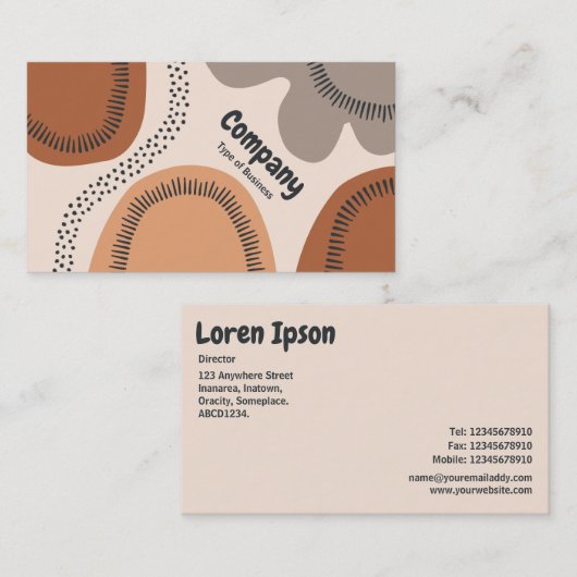 Abstrakte Formen Visitenkarte (Vorne/Hinten)