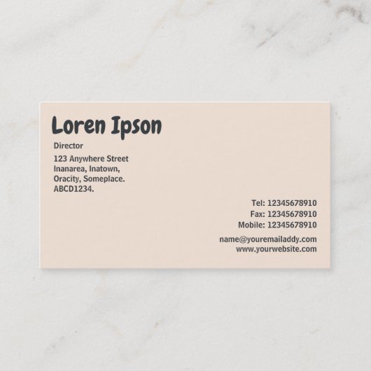 Abstrakte Formen Visitenkarte (Rückseite)