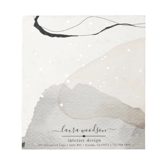 Abstrakte Formen von Aquarellen - Innenarchitekten Notizblock (Vorderseite)