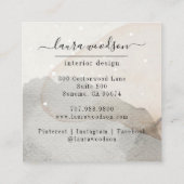 Abstrakte Formen von Aquarellen - Innenarchitekten Quadratische Visitenkarte (Rückseite)