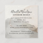 Abstrakte Formen von Aquarellen - Innenarchitekten Quadratische Visitenkarte (Rückseite)