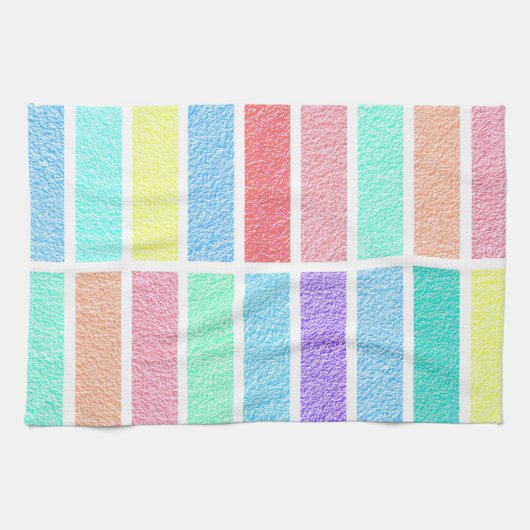 Abstrakte Formen von Regenbogenfarben Geschirrtuch (Horizontal)