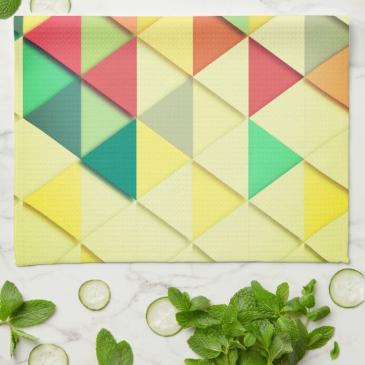 Abstrakte Formen von Regenbogenfarben Küchentücher (Gefaltet)