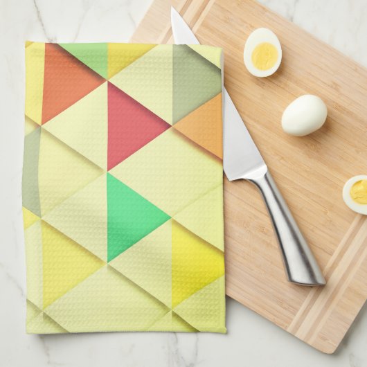 Abstrakte Formen von Regenbogenfarben Küchentücher (Viertel Falte)