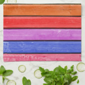 Abstrakte Formen von Regenbogenfarben Küchentücher (Gefaltet)