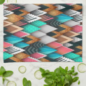 Abstrakte Formen von Regenbogenfarben Küchentücher (Gefaltet)