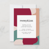 Abstrakte Formen, zeitgenössische Empfang-Karte Einladung (Vorderseite)