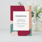 Abstrakte Formen, zeitgenössische Empfang-Karte Einladung (Stehend Vorderseite)