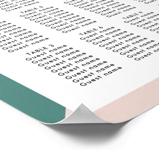 Abstrakte Formen zeitgenössischer Sitzplakette Poster (Ecke)