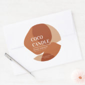 Abstrakte Formkronenbeschriftung Runder Aufkleber (Umschlag)