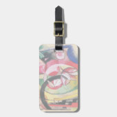 Abstrakte Formulare (auch: farbige Blume) von Fran Gepäckanhänger (Vorderseite vertikal)