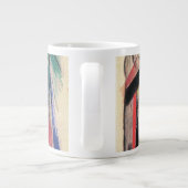 Abstrakte Formulare (auch: farbige Blume) von Fran Jumbo-Tasse (Rückseite)