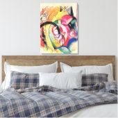 Abstrakte Formulare (auch: farbige Blume) von Fran Leinwanddruck (Insitu (Schlafzimmer))