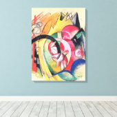 Abstrakte Formulare (auch: farbige Blume) von Fran Leinwanddruck (Insitu (Holzboden))