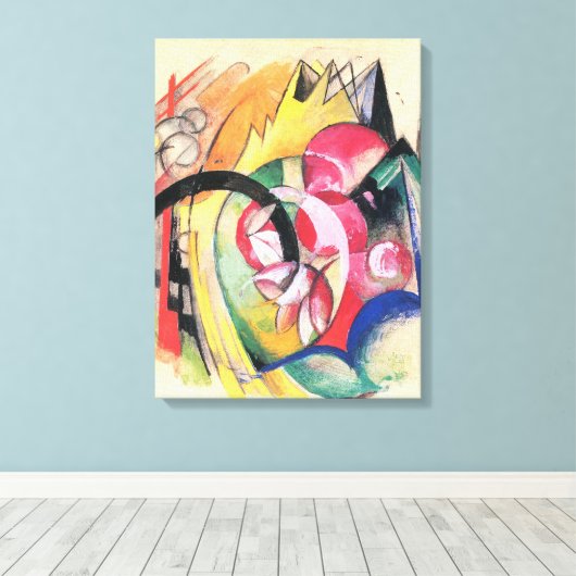 Abstrakte Formulare (auch: farbige Blume) von Fran Leinwanddruck (Insitu (Holzboden))