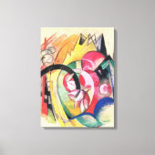 Abstrakte Formulare (auch: farbige Blume) von Fran Leinwanddruck (Vorderseite)