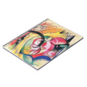 Abstrakte Formulare (auch: farbige Blume) von Fran Notizblock (Linke Seite)