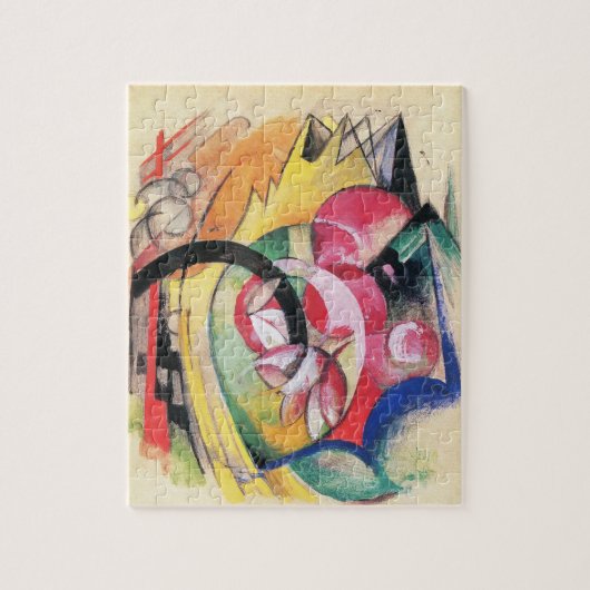 Abstrakte Formulare (auch: farbige Blume) von Fran Puzzle (Vertikal)