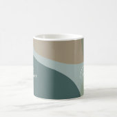 Abstrakte Formulare mit Aquamarinem Personalisiert Kaffeetasse (Mittel)