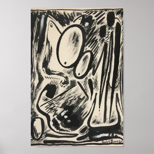 Abstrakte Formulare | Rudolf Bauer Poster (Vorne)