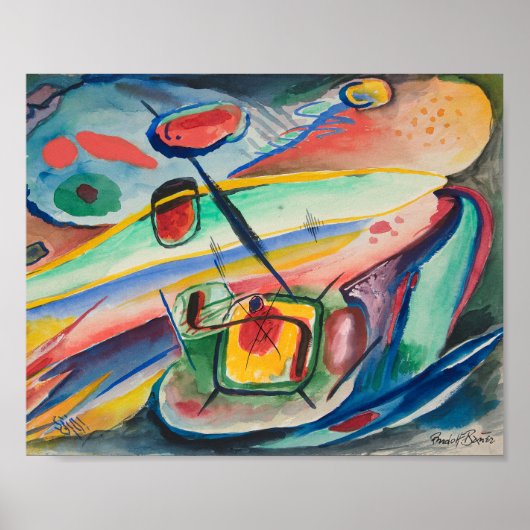 Abstrakte Formulare | Rudolf Bauer Poster (Vorne)