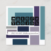 Abstrakte Formulare, Visitenkarte für Social Media (Rückseite)