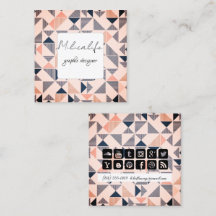 Abstrakte Formulare, Visitenkarte für Social Media