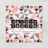 Abstrakte Formulare, Visitenkarte für Social Media (Rückseite)